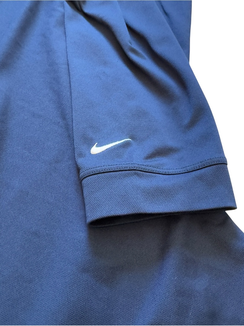 Nike Golf Dri Fit Blue Long Sleeve Wicking Polo Shirt Graco Logo Mens XXL in EUC - Picture 6 of 9